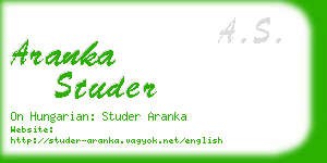 aranka studer business card